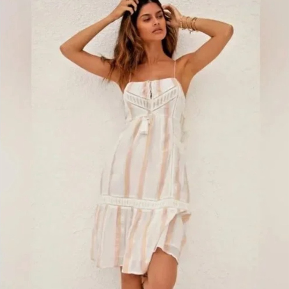 Anthropologie Mahila shimmer summer stripe dress